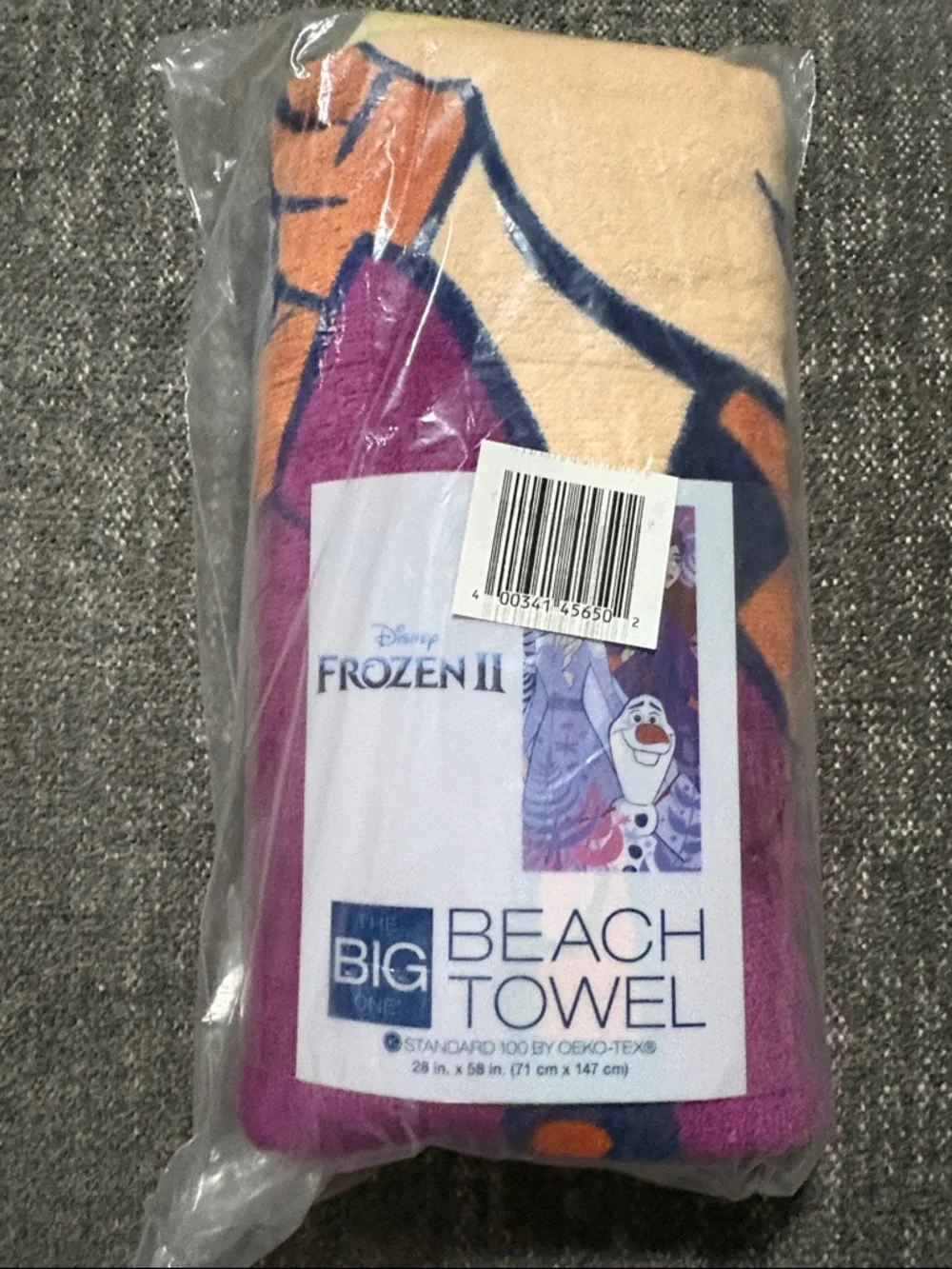 Disney Frozen II Beach Towel - Purple, Peach, Navy